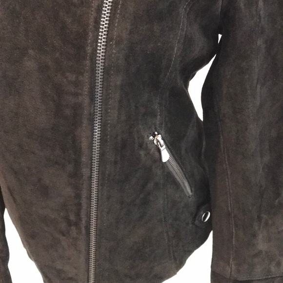 Forever 21 black suede moto jacket - Picture 3 of 6